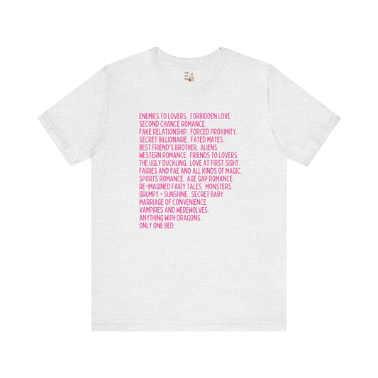 Bookish Romance Tropes T-Shirt - Starry Skies Austin
