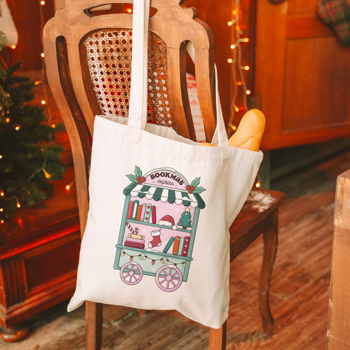 Bookmas Express Canvas Tote Bag - Starry Skies Austin