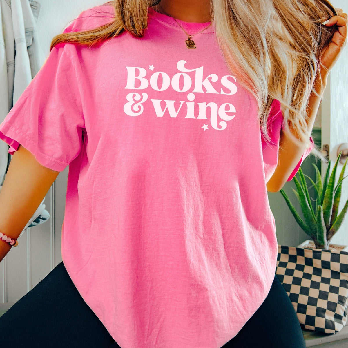 Books And Wine Heavyweight Comfort Colors Shirt - Starry Skies Austin