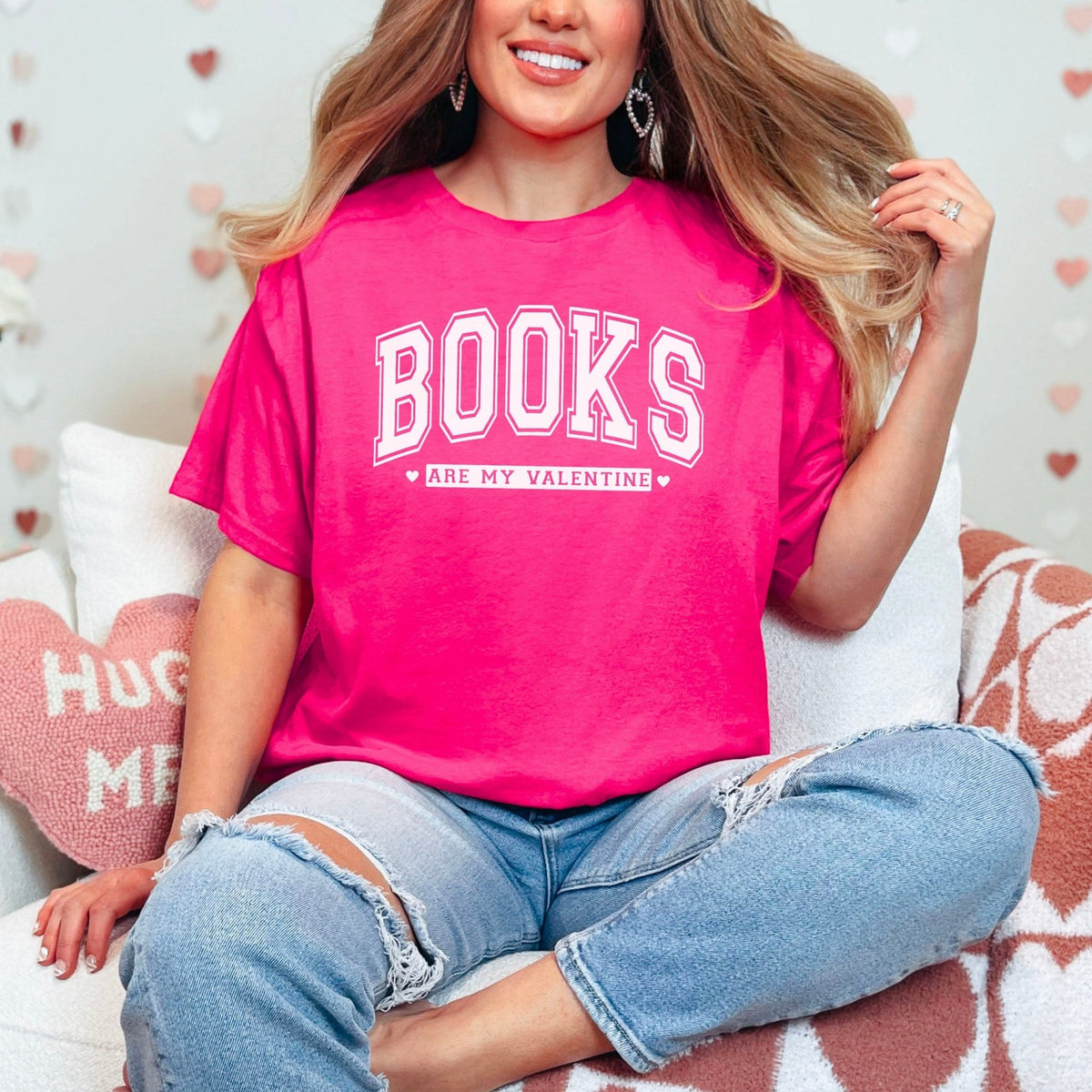 Books Are My Valentine Gildan Softstyle Shirt - Starry Skies Austin
