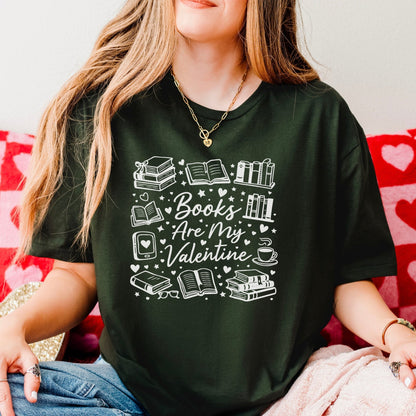 Books Are My Valentine (Graphic) Gildan Softstyle Shirt - Starry Skies Austin