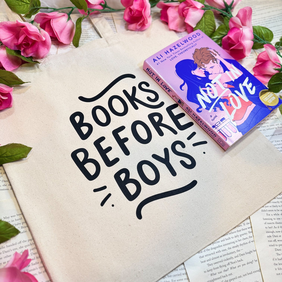Books Before Boys Canvas Tote Bag - Starry Skies Austin