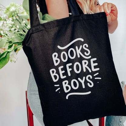 Books Before Boys Canvas Tote Bag - Starry Skies Austin