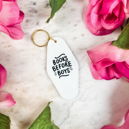 Books Before Boys Retro Motel Keychain - Starry Skies Austin