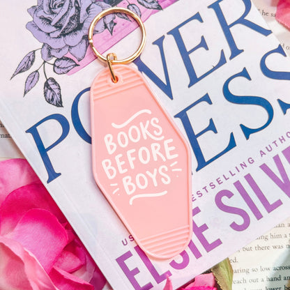 Books Before Boys Retro Motel Keychain - Starry Skies Austin