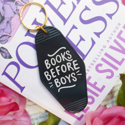 Books Before Boys Retro Motel Keychain - Starry Skies Austin