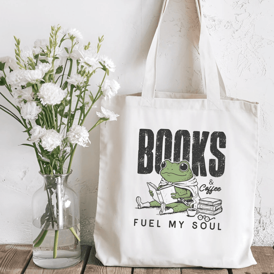 Books Fuel My Soul Sublimated Canvas Tote Bag - Starry Skies Austin