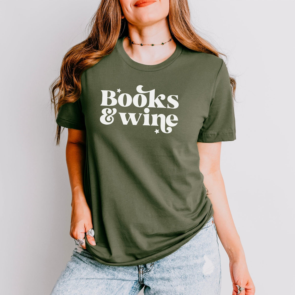 Books & Wine Gildan Softstyle Shirt - Starry Skies Austin