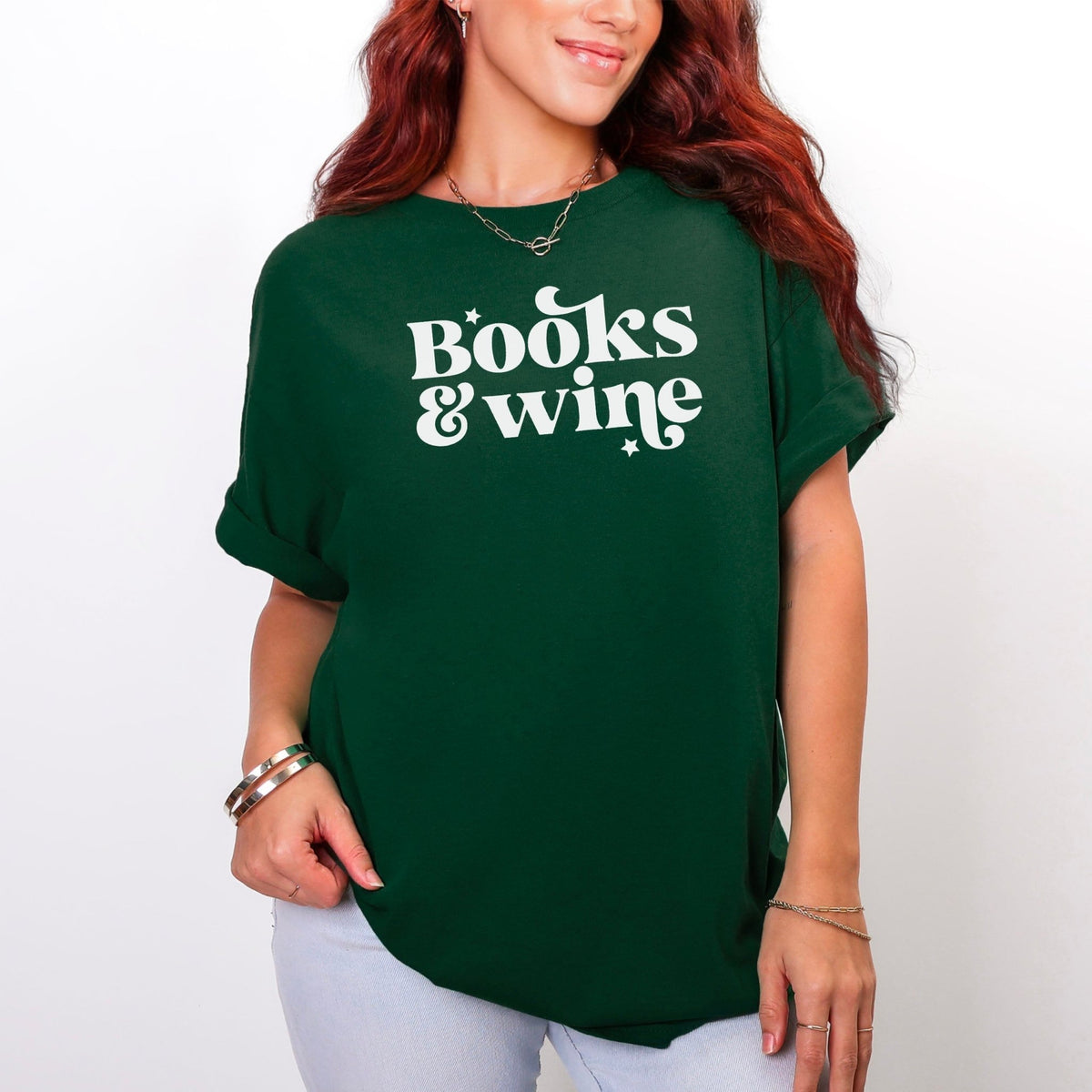 Books & Wine Gildan Softstyle Shirt - Starry Skies Austin