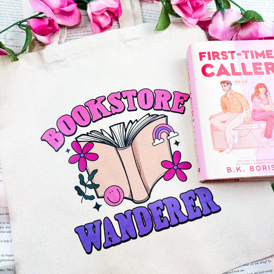 Bookstore Wanderer Canvas Tote Bag - Starry Skies Austin