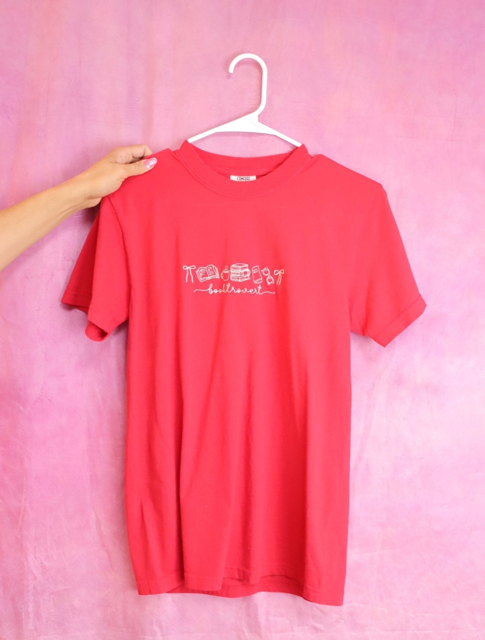 “Booktrovert” Embroidered Shirt - Starry Skies Austin