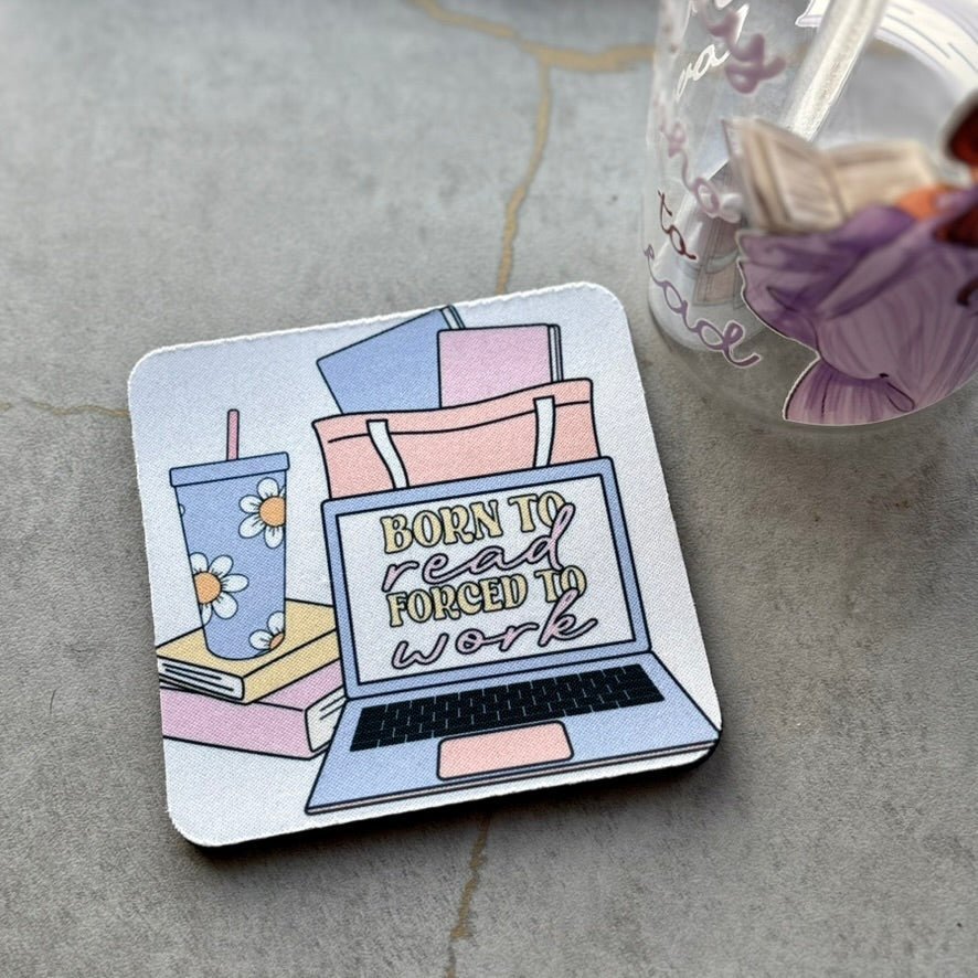 Born to Read, Forced to Work Coaster - ONE Coaster - Starry Skies Austin