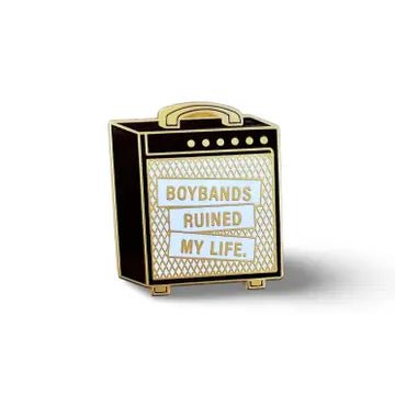 "Boybands Ruined My Life" Amp Enamel Pin - Starry Skies Austin
