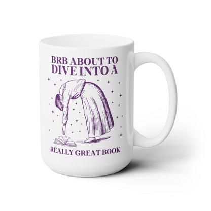 BRB About to Dive Into a Really Great Book Coffee Mug - Starry Skies Austin