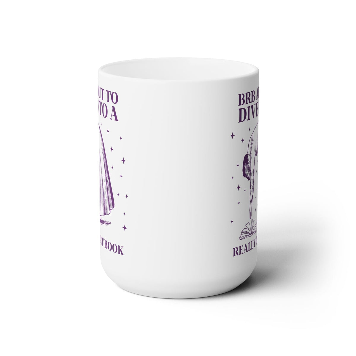 BRB About to Dive Into a Really Great Book Coffee Mug - Starry Skies Austin