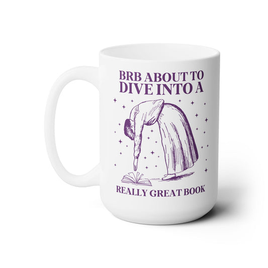 BRB About to Dive Into a Really Great Book Coffee Mug - Starry Skies Austin
