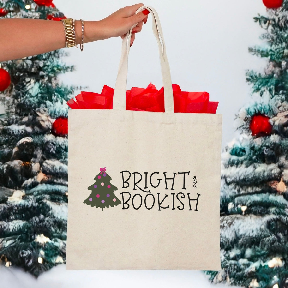 Bright and Bookish Canvas Tote Bag - Starry Skies Austin