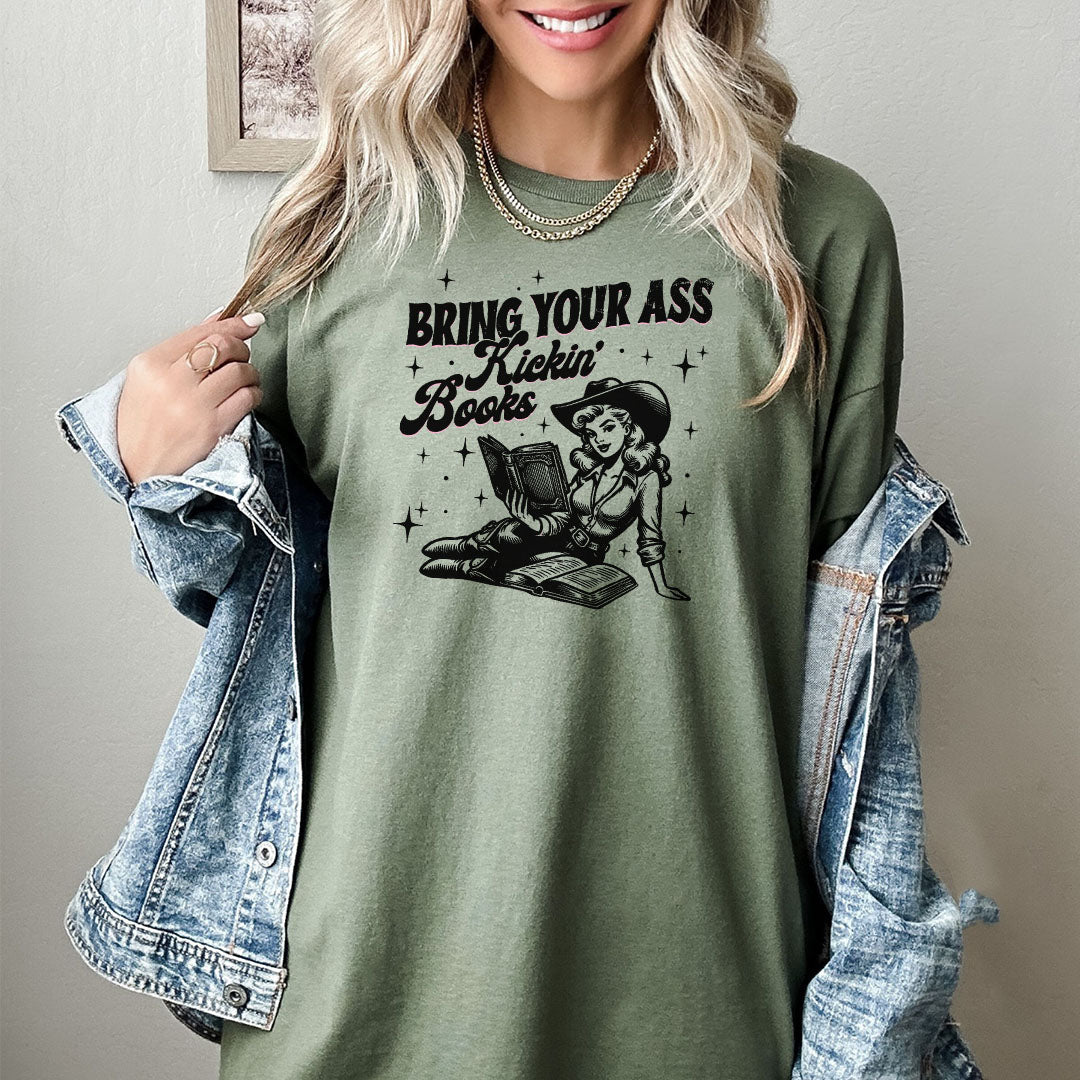 Bring Your Ass Kickin’ Books Gildan Softsyle Shirt - Starry Skies Austin