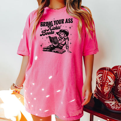 Bring Your Ass Kickin’ Books Heavyweight Comfort Colors Shirt - Starry Skies Austin