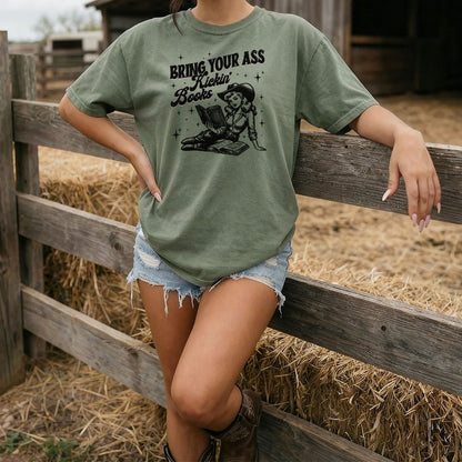 Bring Your Ass Kickin’ Books Heavyweight Comfort Colors Shirt - Starry Skies Austin
