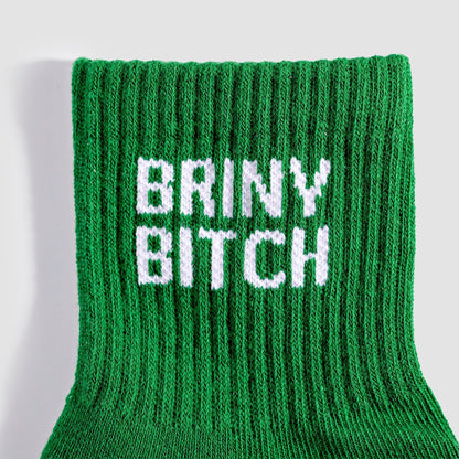 Briny Bitch Quarter Crew Socks - Starry Skies Austin