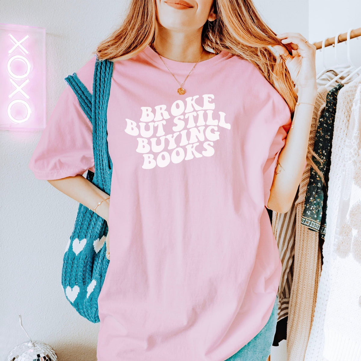 Broke But Still Buying Books Heavyweight Comfort Colors Shirt - Starry Skies Austin