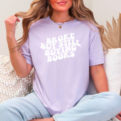 Broke But Still Buying Books Heavyweight Comfort Colors Shirt - Starry Skies Austin