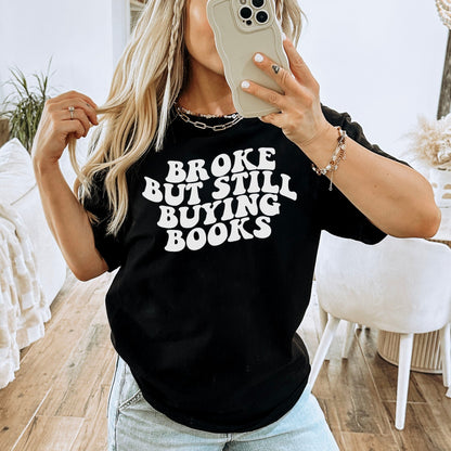 Broke But Still Buying Books Heavyweight Comfort Colors Shirt - Starry Skies Austin