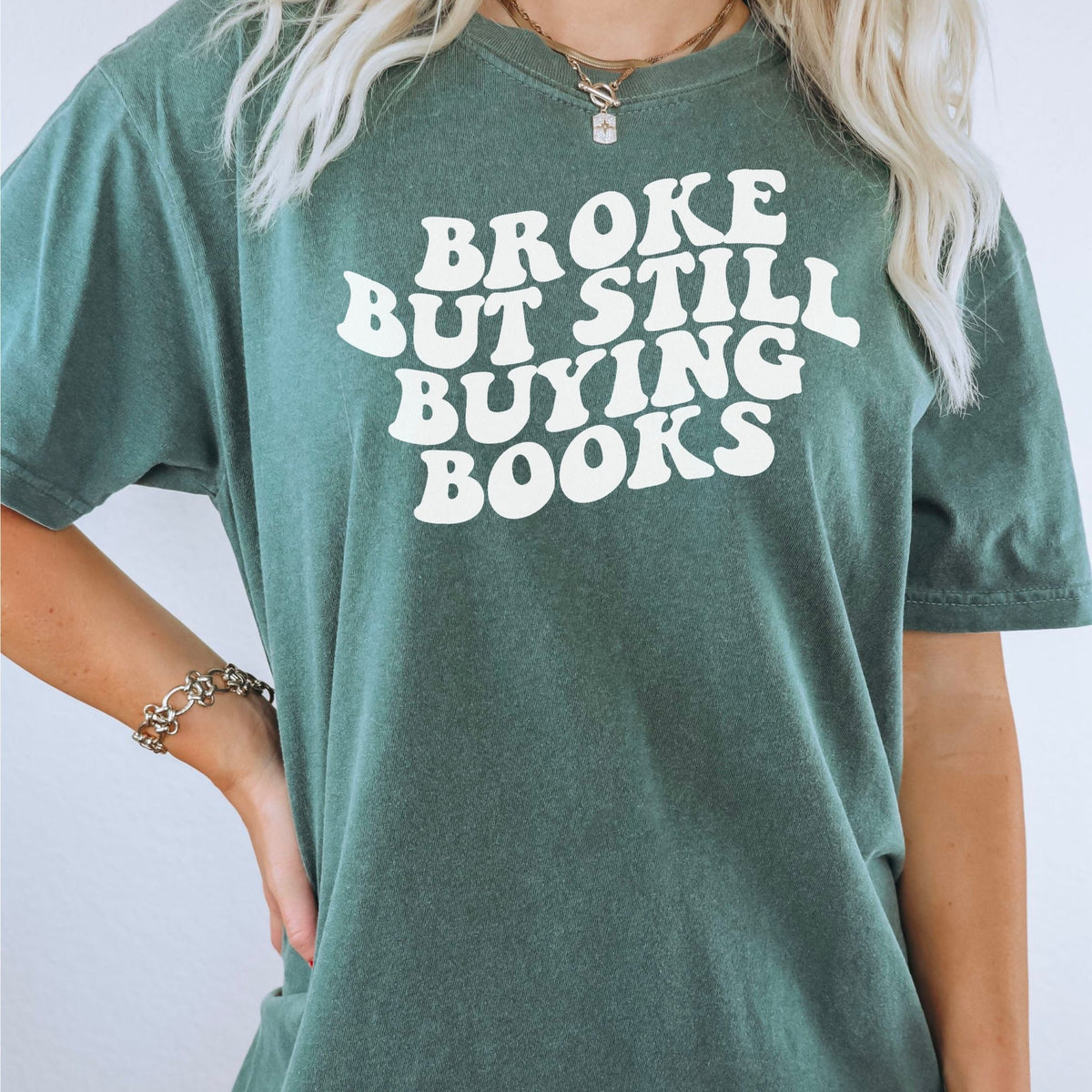 Broke But Still Buying Books Heavyweight Comfort Colors Shirt - Starry Skies Austin