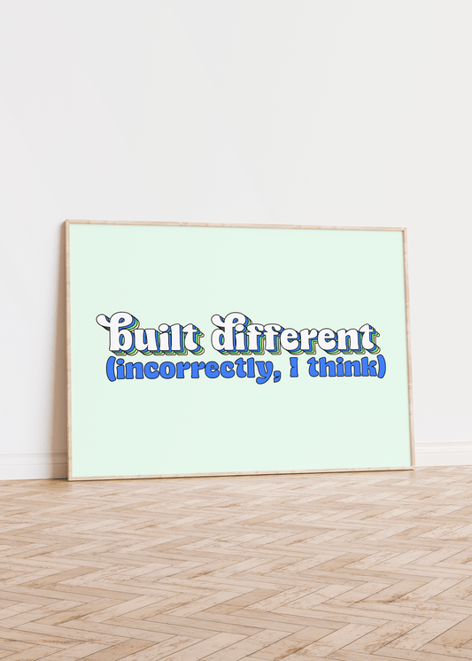 Built Differently, Incorrectly I Think Unframed Art Print - Starry Skies Austin