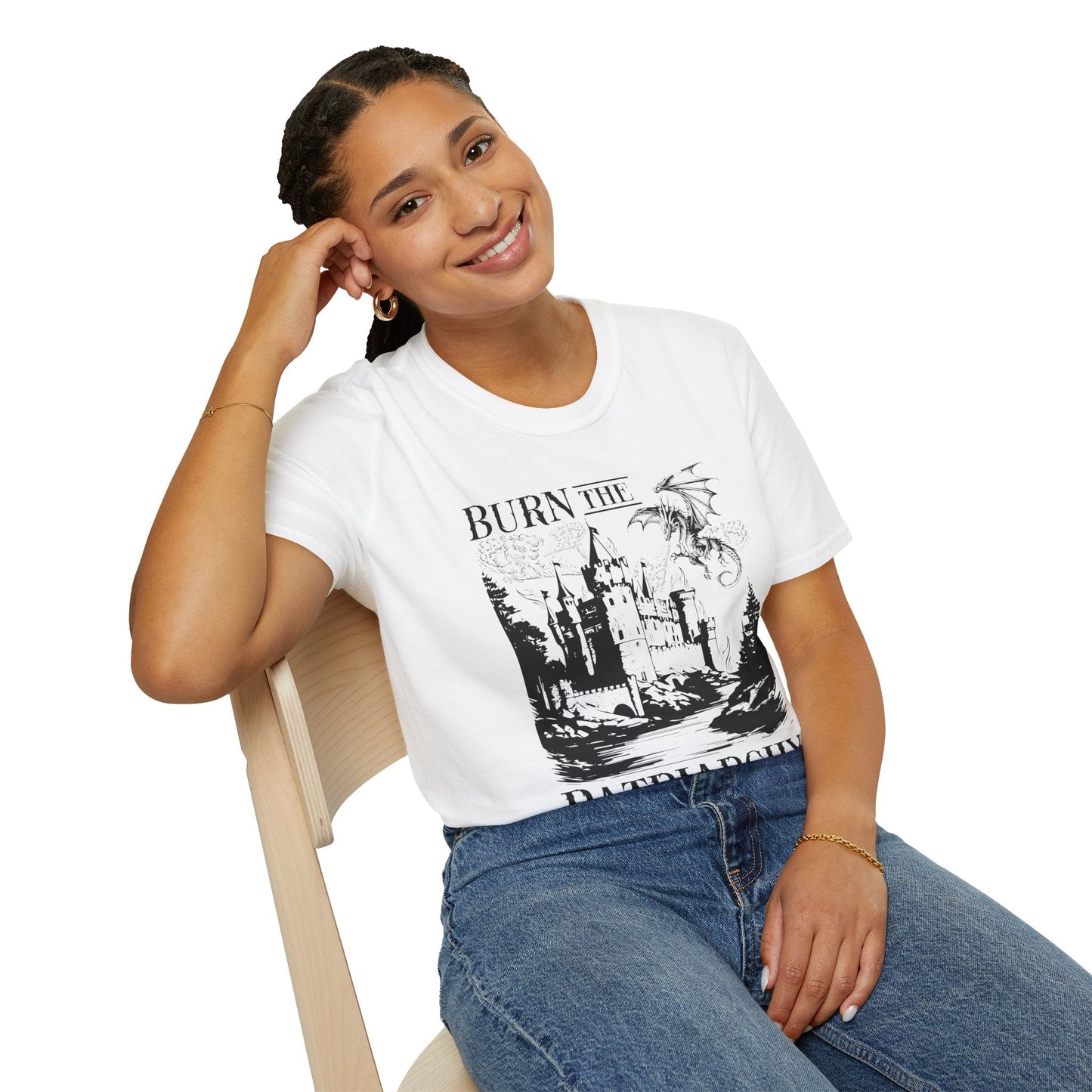 Burn The Patriarchy Dragon Softstyle Tee - Starry Skies Austin