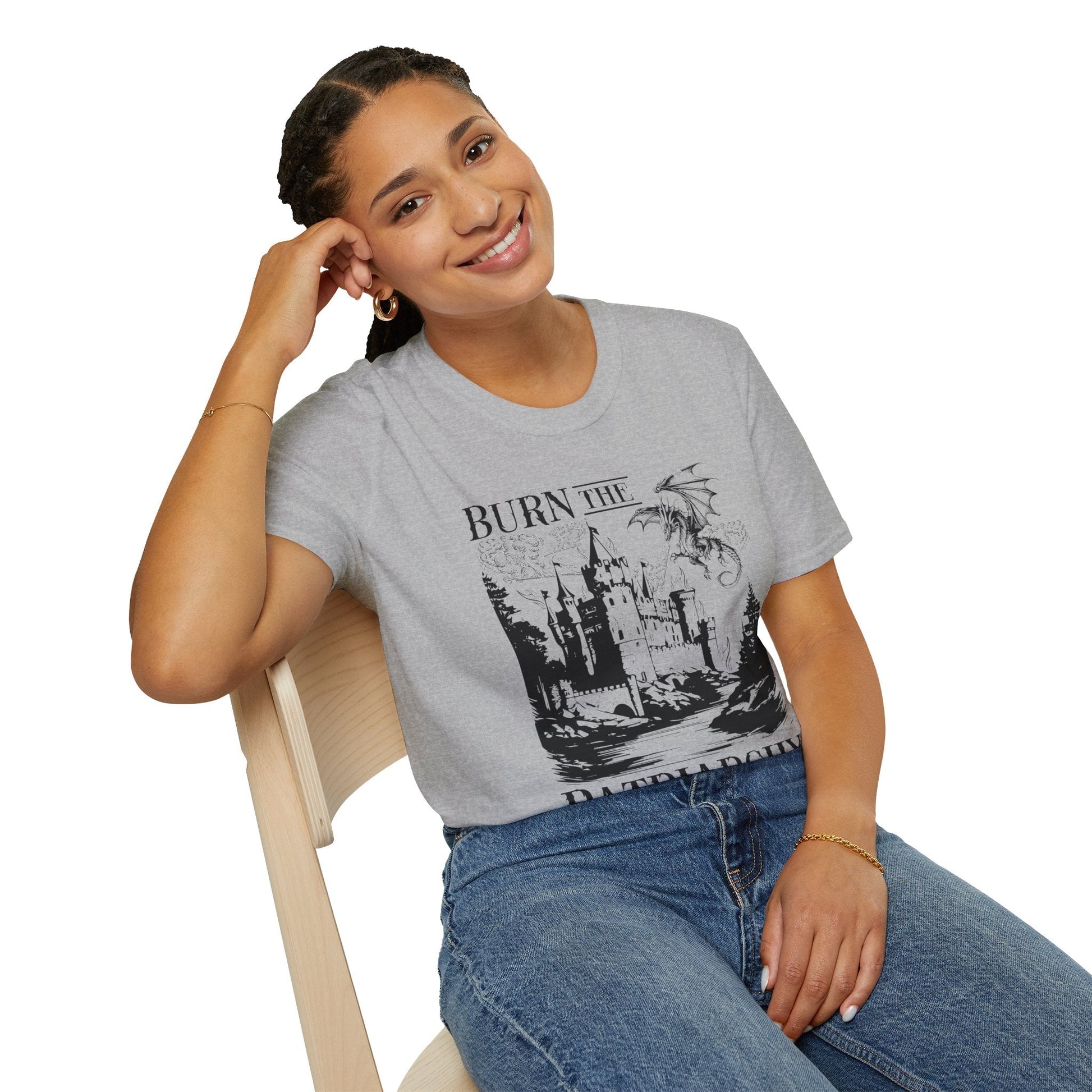 Burn The Patriarchy Dragon Softstyle Tee - Starry Skies Austin