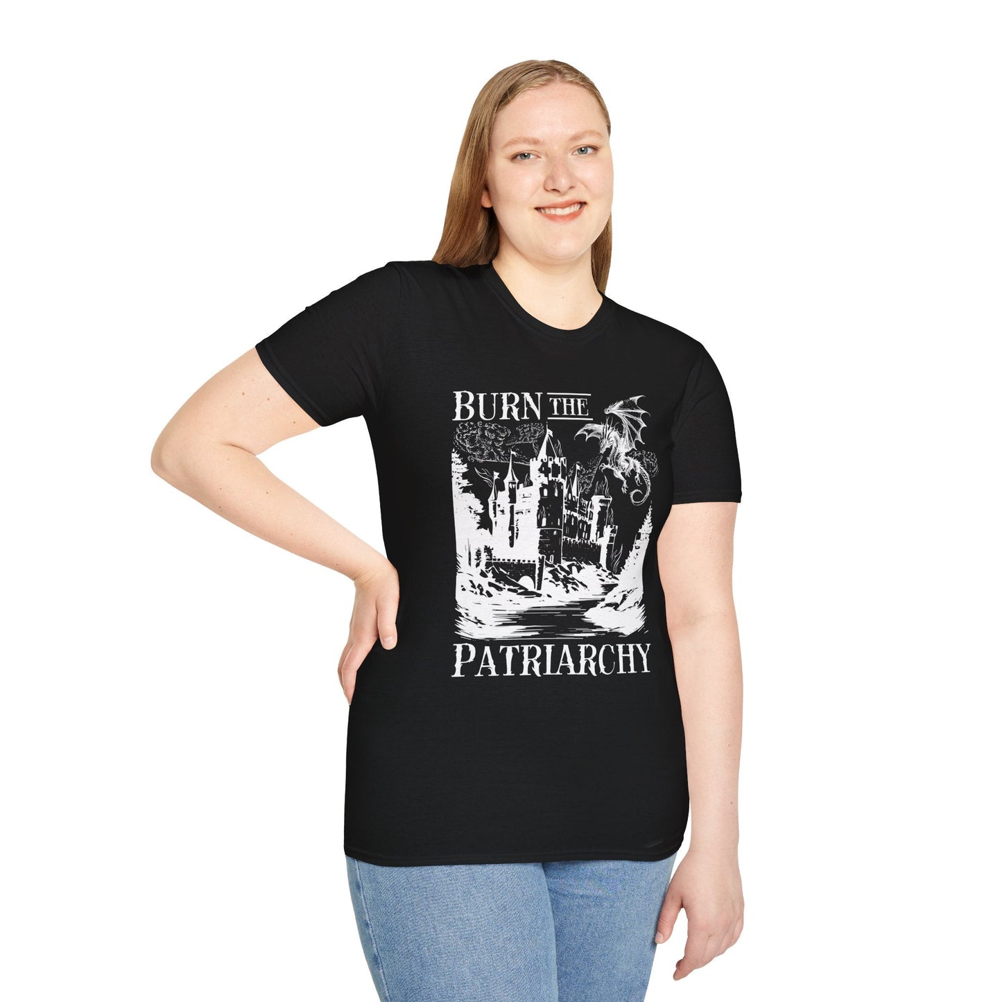 Burn The Patriarchy Dragon Softstyle Tee - Starry Skies Austin