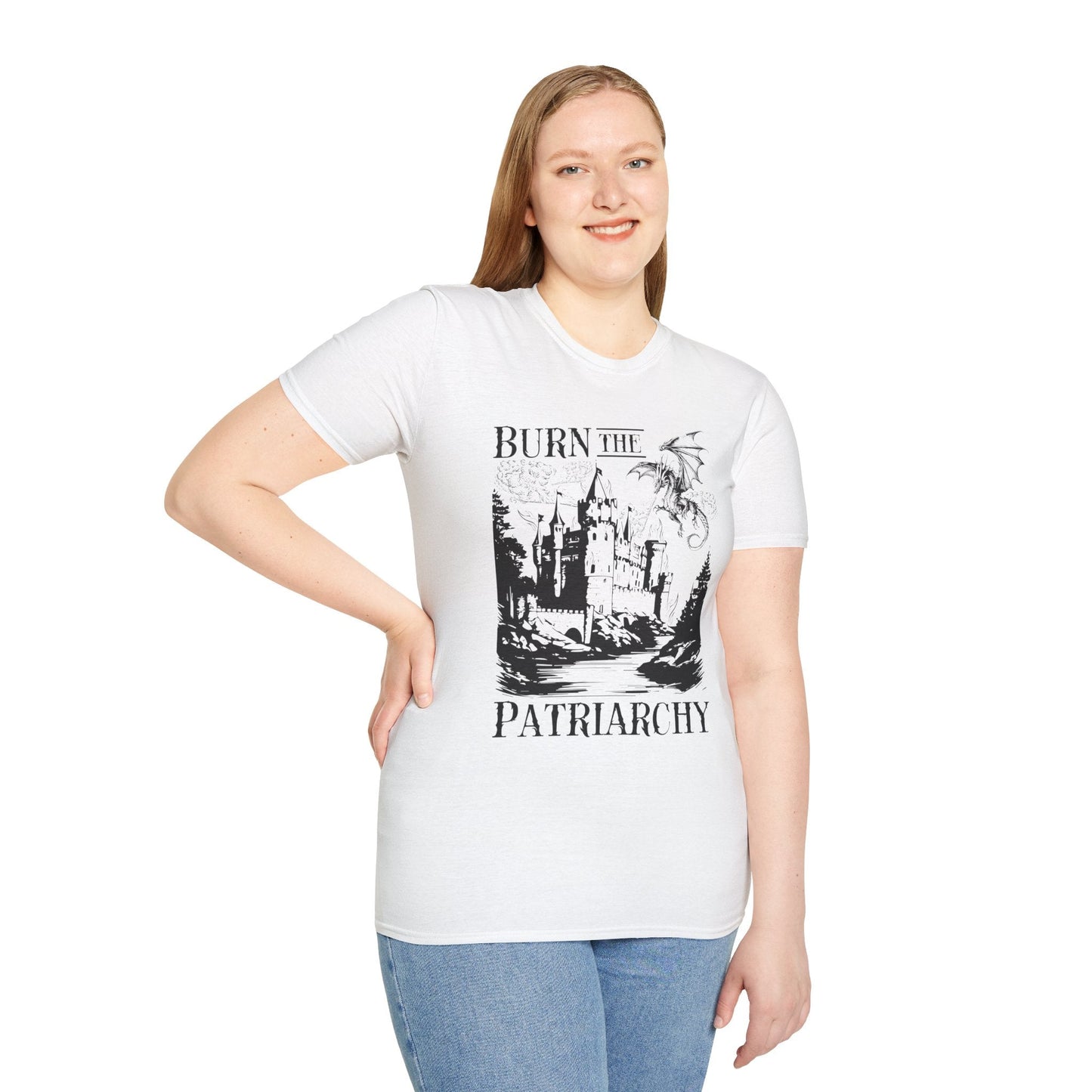 Burn The Patriarchy Dragon Softstyle Tee - Starry Skies Austin