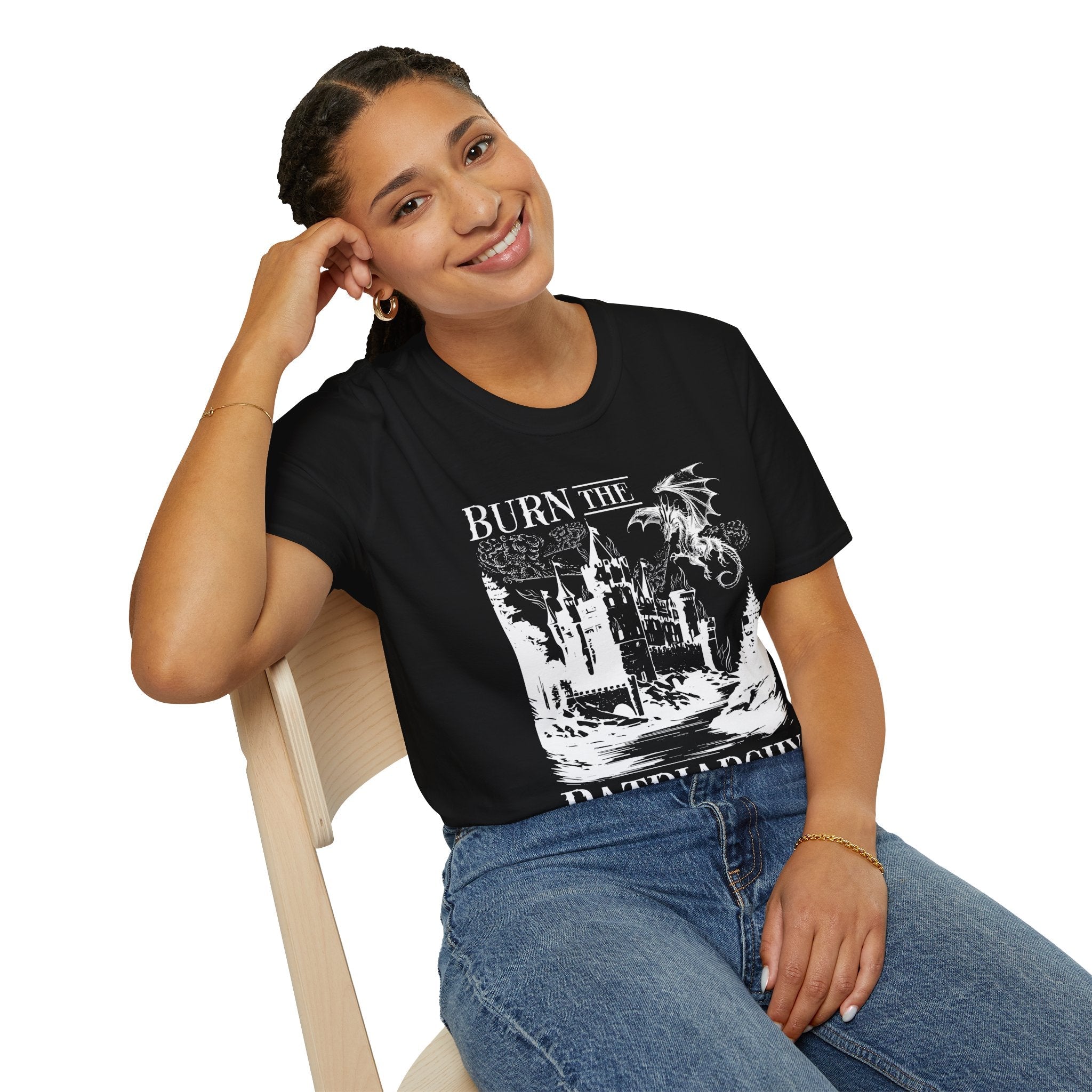 Burn The Patriarchy Dragon Softstyle Tee - Starry Skies Austin