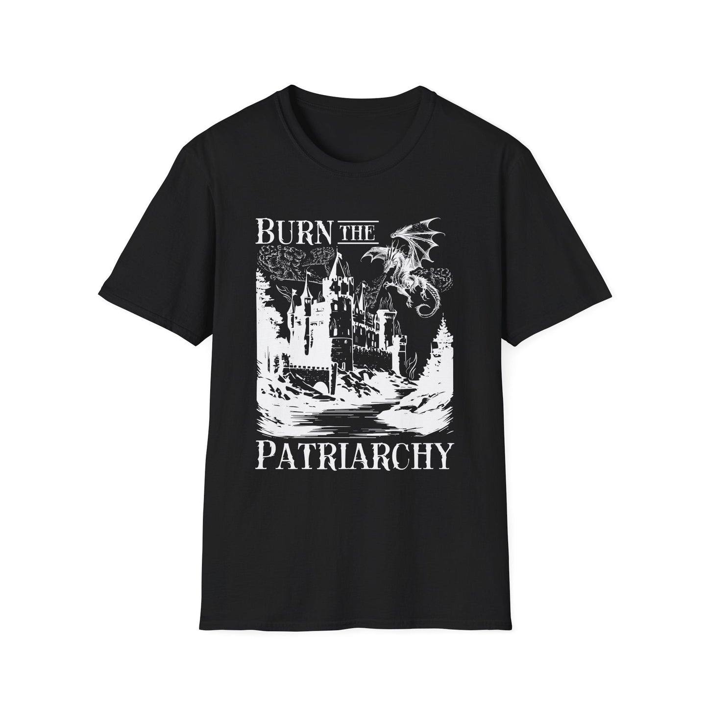 Burn The Patriarchy Dragon Softstyle Tee - Starry Skies Austin