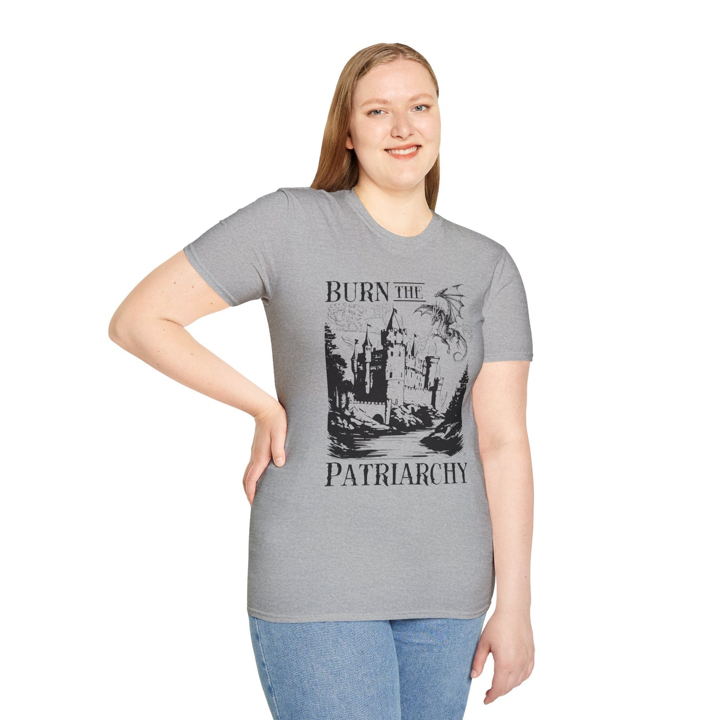 Burn The Patriarchy Dragon Softstyle Tee - Starry Skies Austin
