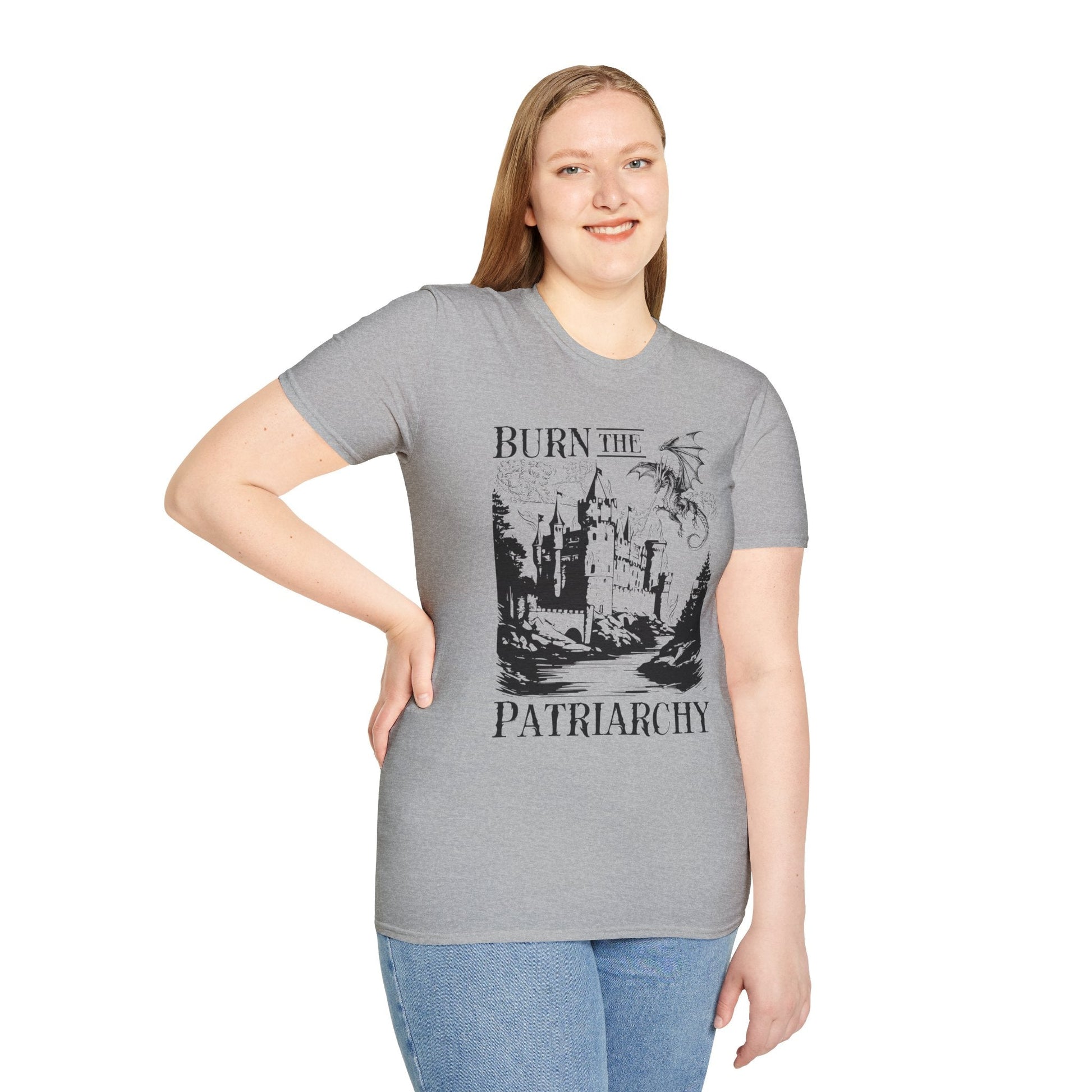 Burn The Patriarchy Dragon Softstyle Tee - Starry Skies Austin