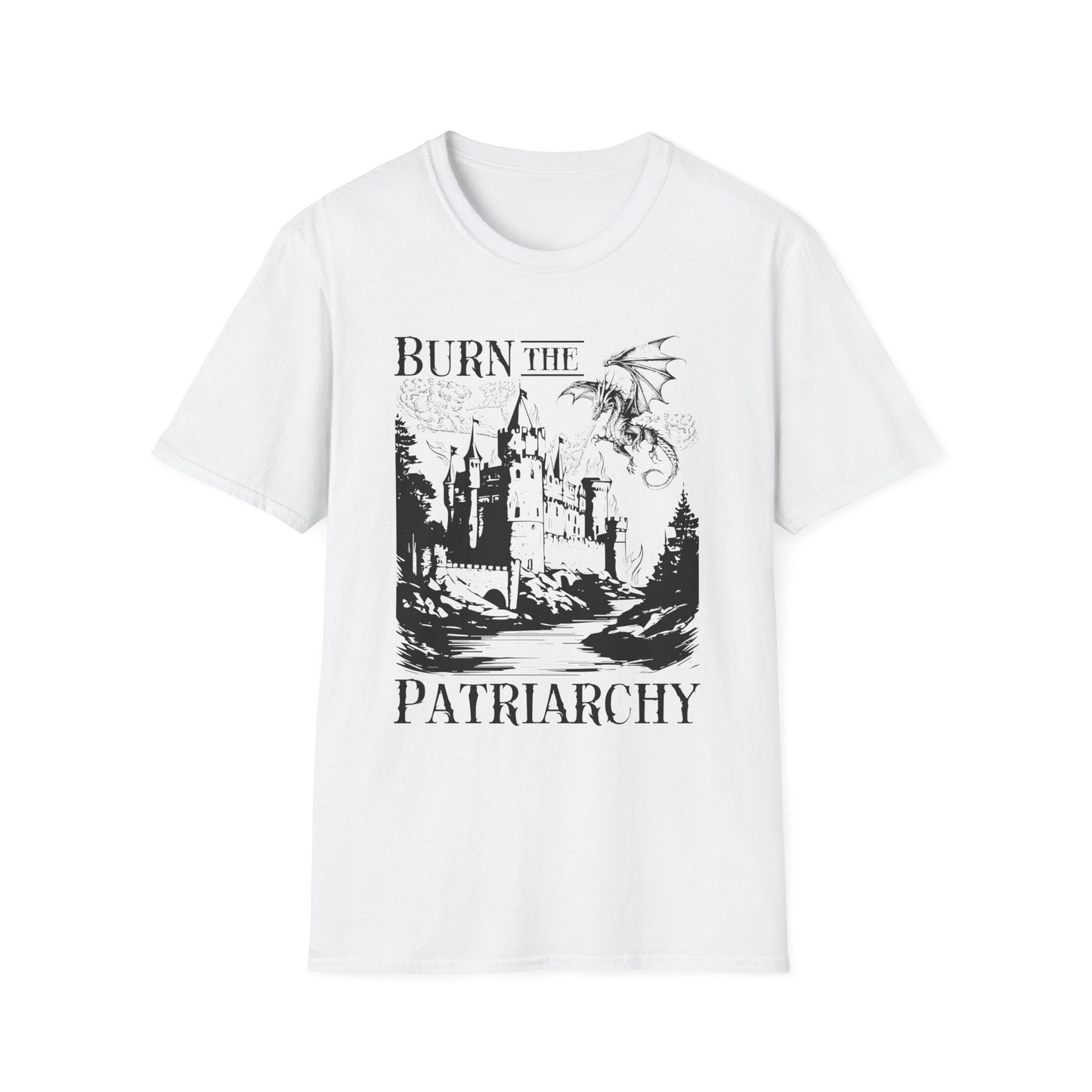 Burn The Patriarchy Dragon Softstyle Tee - Starry Skies Austin