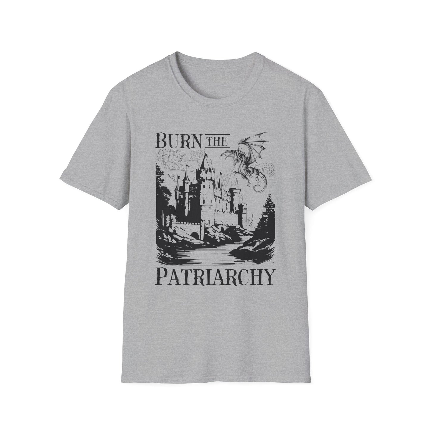 Burn The Patriarchy Dragon Softstyle Tee - Starry Skies Austin