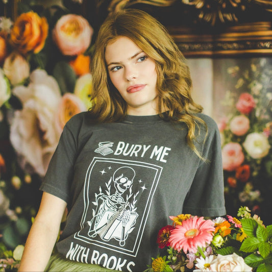 Bury Me With Books Tee - Starry Skies Austin