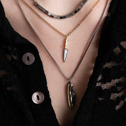 Butcher Knife Charm Necklace - Starry Skies Austin