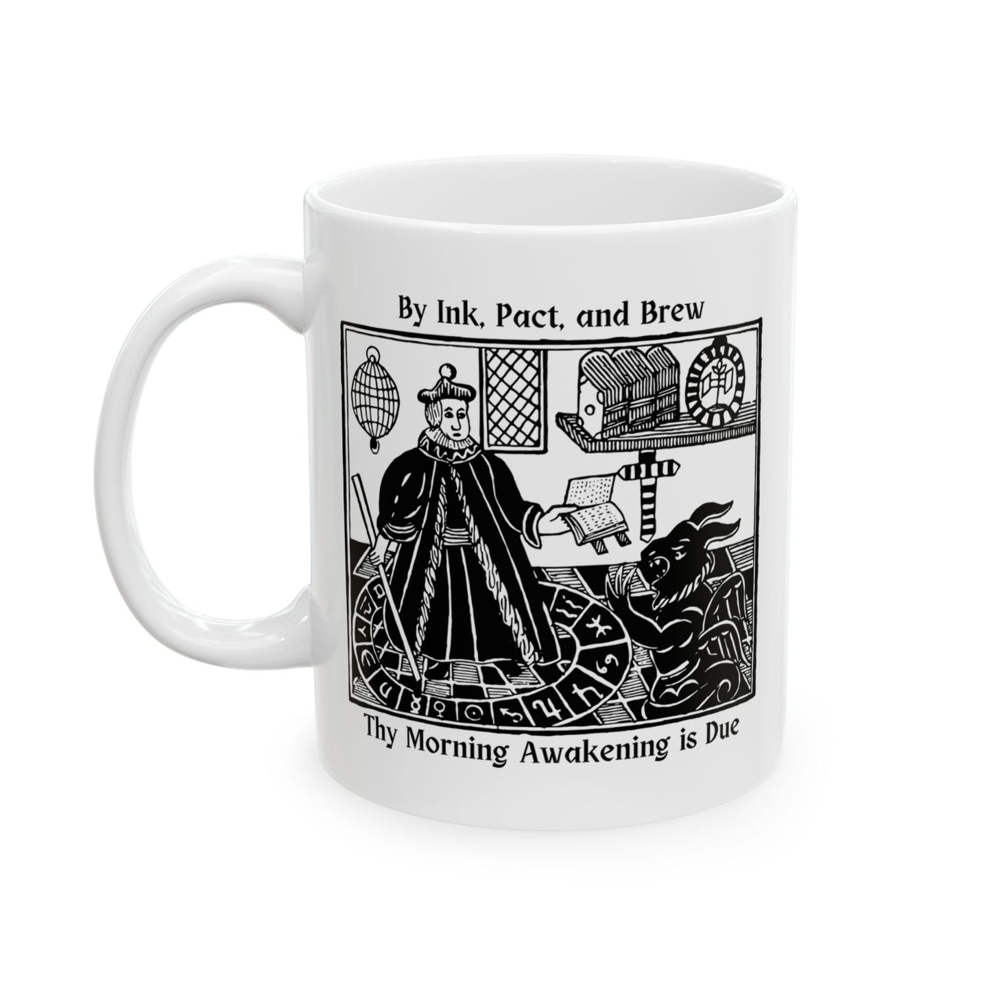 By Ink, Pact, and Brew, Unique Medieval - Style Mug - Starry Skies Austin