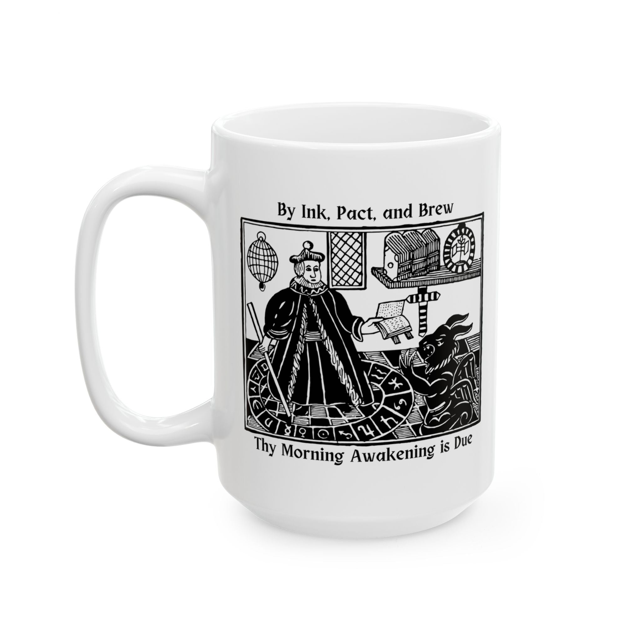 By Ink, Pact, and Brew, Unique Medieval - Style Mug - Starry Skies Austin