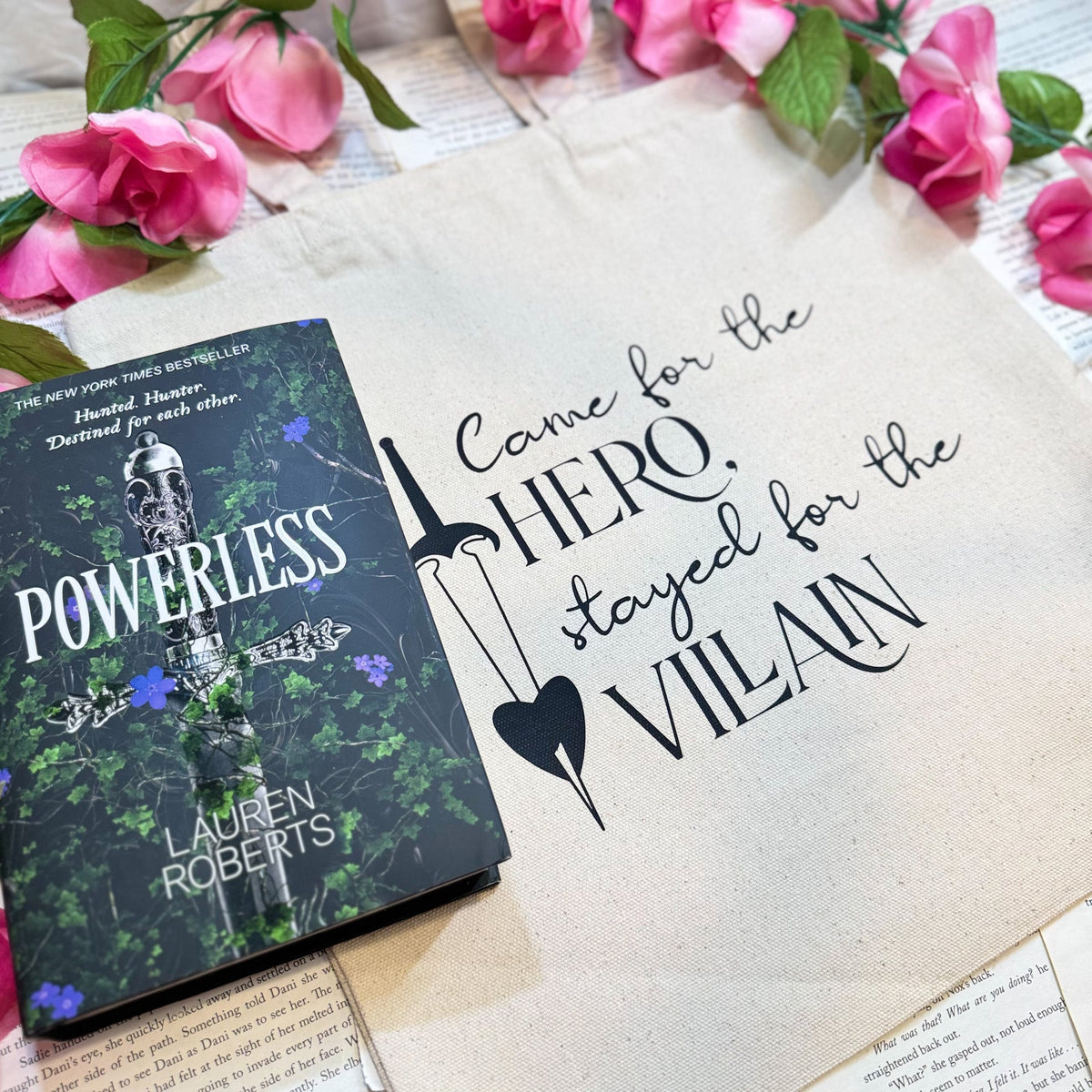 Came for the Hero, Stayed for the Villain Canvas Tote Bag - Starry Skies Austin