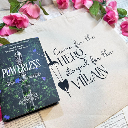 Came for the Hero, Stayed for the Villain Canvas Tote Bag - Starry Skies Austin
