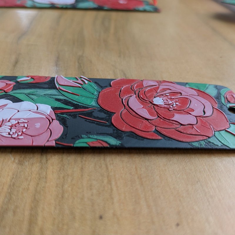 Camellia Bloom Blush Floral Bookmark - Starry Skies Austin