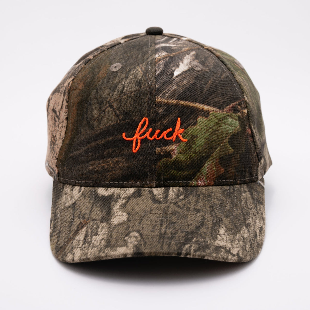 Camo Fuck Script Baseball Hat - Starry Skies Austin