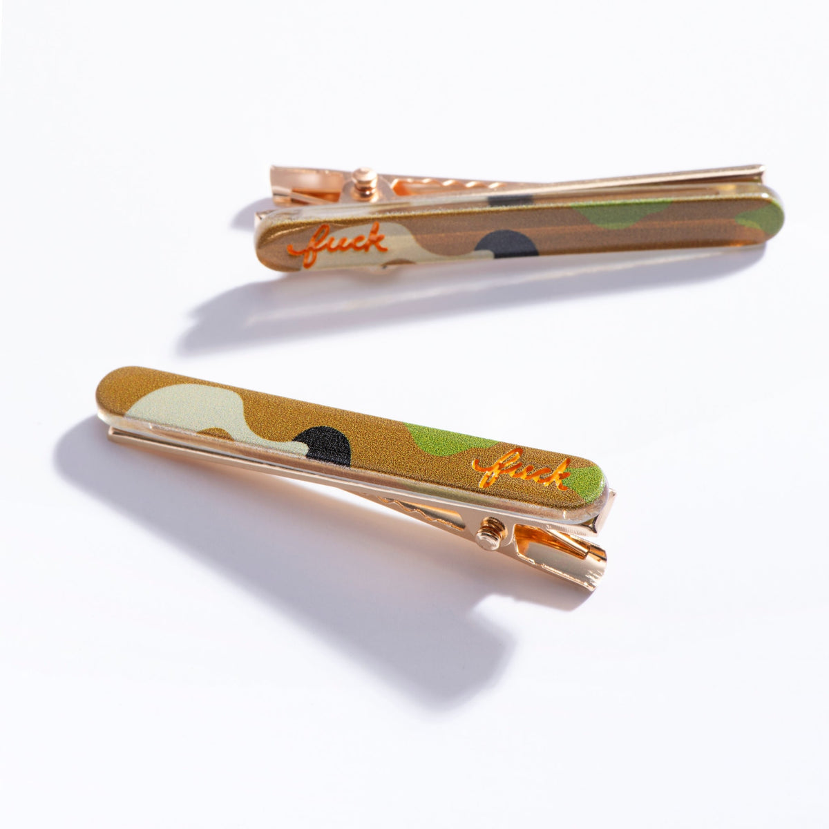 Camo Fuck Script Hair Clips - Starry Skies Austin