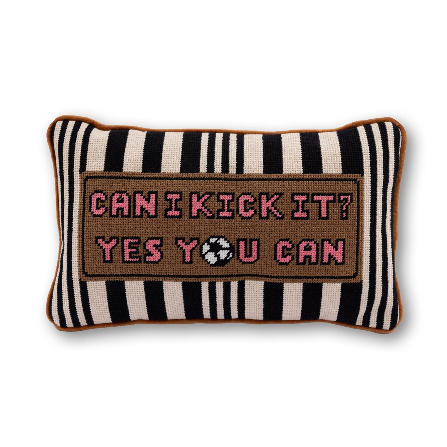 Can I Kick It Needlepoint Pillow - Starry Skies Austin